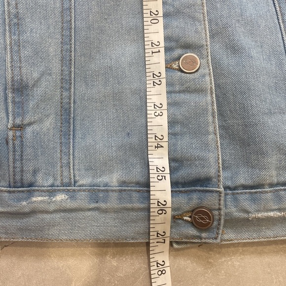 ONE5ONE Distressed / Ripped Denim Jacket 100% Cotton - Picture 13 of 14